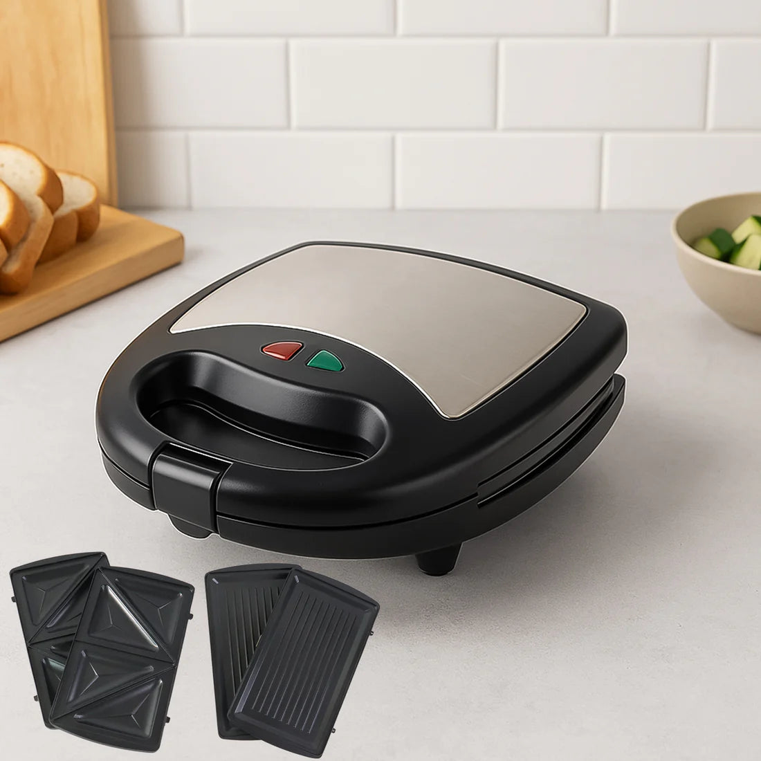 Orbit Sandwich Maker with Interchangeable Plates (800W / 1 Pc) – Non-Stick Grill & Toast Maker