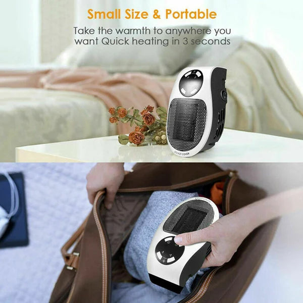 Portable Electric Mini Fan Heater – 500W Compact Desktop Room Heater