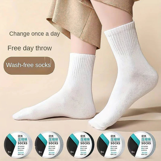 Portable Disposable Socks Outdoor Compression Travel Sock (1 Pair)