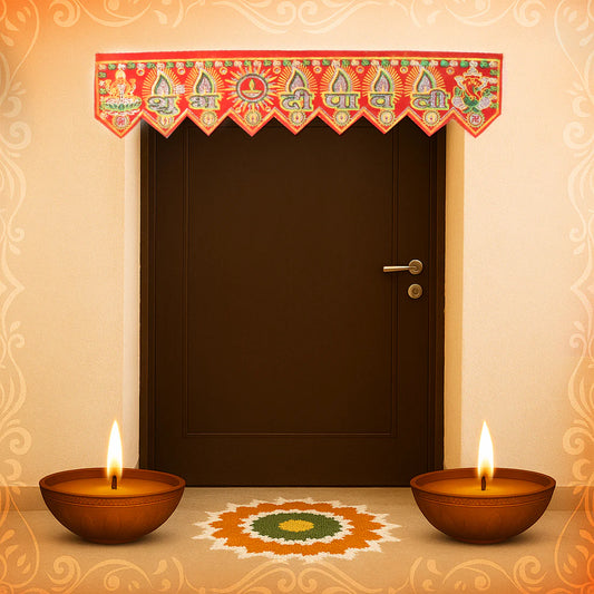 Traditional Decorative Toran Banner – “Shubh Deepawali” Door Hanging | Auspicious Festive Home & Office Décor (1 Pc)