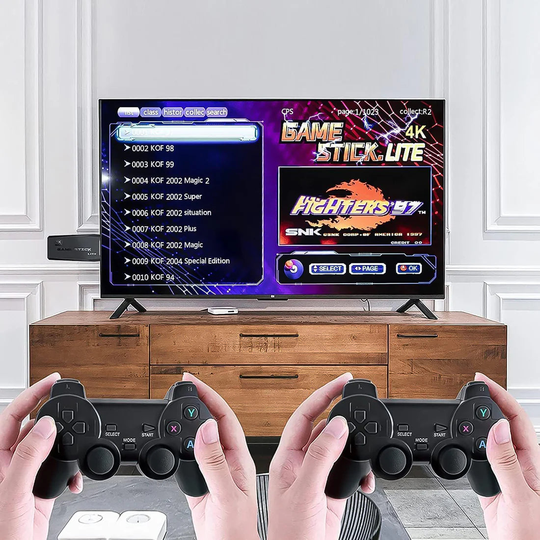 Wireless Controller Gamepad with 15,000+ Games, 4K Ultra HD TV Output & 64GB Memory – Dual Player Gaming Console Set