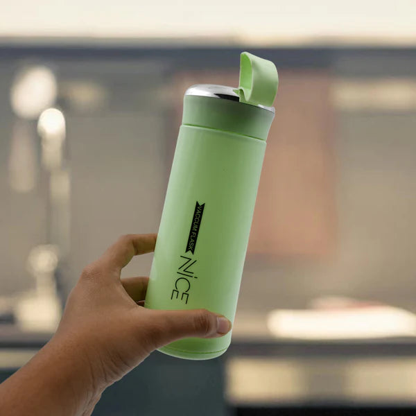 Nice Premium Glass - 400ml Leak Proof Glass Water Bottle β Daily Water Intake for Gym, Travel & Kids (Mix Color)
