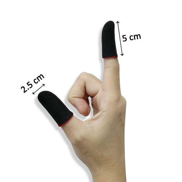 Mobile Gaming Finger Sleeves (1 Pair) | Anti-Sweat, Breathable, Sensitive Touch Thumb Sleeves for PUBG, Free Fire, BGMI & All Mobile Games
