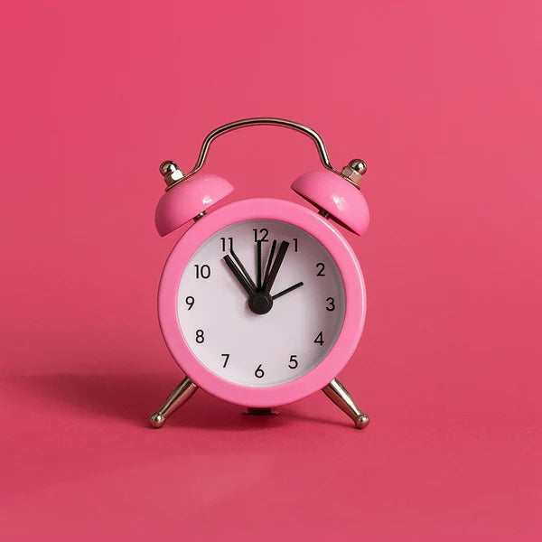 ⏰ Mini Twin Bell Alarm Clock – Compact Retro Purple Metal Table Clock