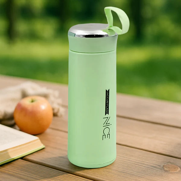 Nice Premium Glass - 400ml Leak Proof Glass Water Bottle β Daily Water Intake for Gym, Travel & Kids (Mix Color)