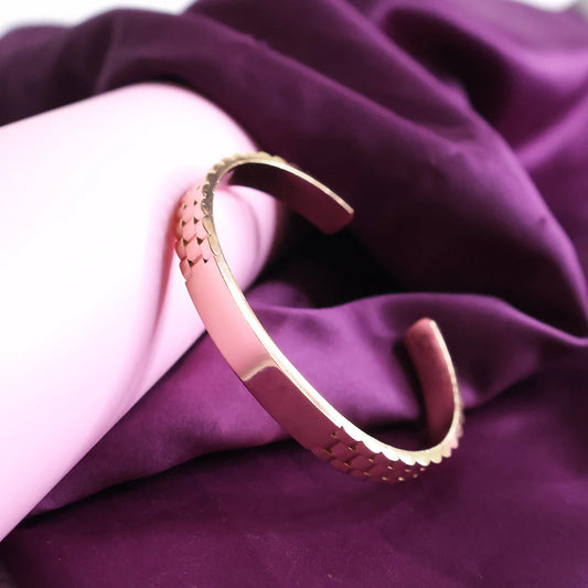 Custom Rose Gold-Plated Bracelet | Personalized Name Engraved Cuff Jewelry for Men & Women – Stylish Gift