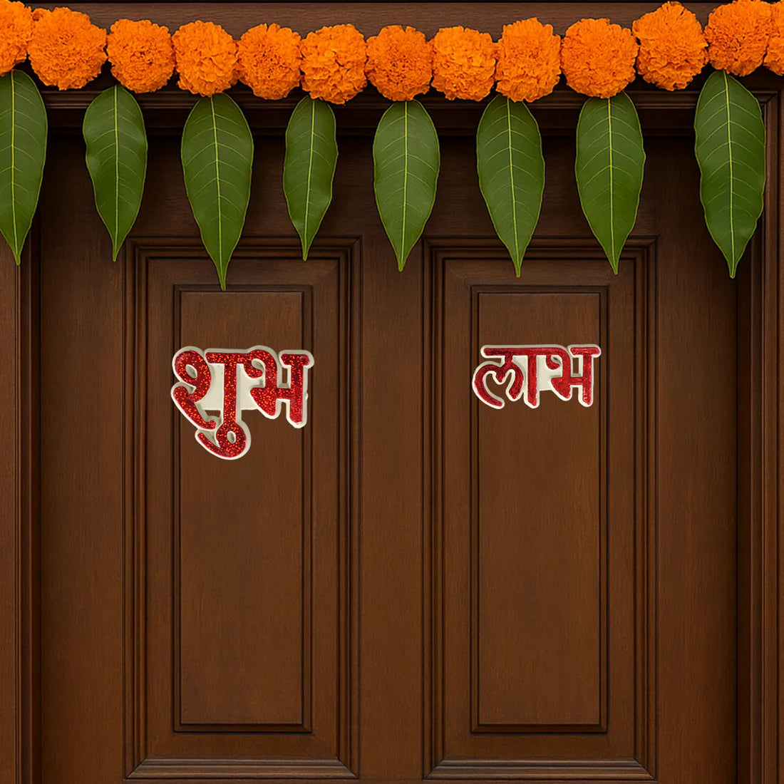 Traditional Decorative “Shubh Labh” Sticker Set – Auspicious Entrance, Door & Festival Decoration | Home, Office & Pooja Room Décor (1 Set)
