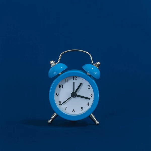 ⏰ Mini Twin Bell Alarm Clock – Compact Retro Purple Metal Table Clock