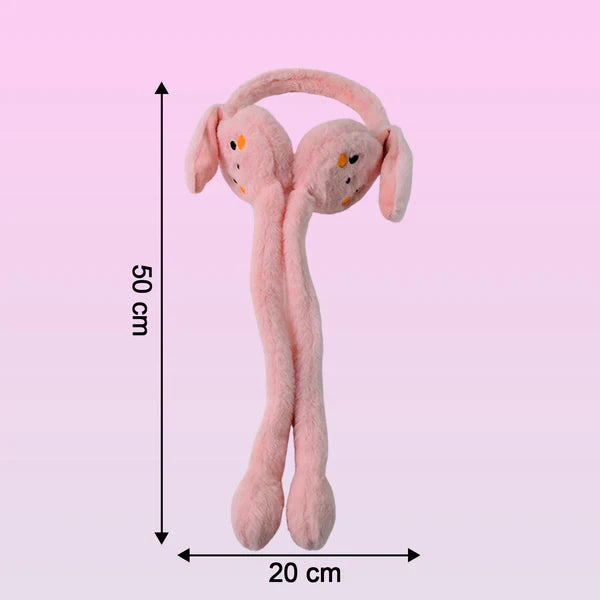 Cute Jumping Rabbit Ear Plush Winter Earmuffs – Soft, Warm & Fun!