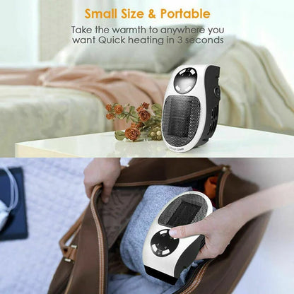 Portable Electric Mini Fan Heater – 500W Compact Desktop Room Heater