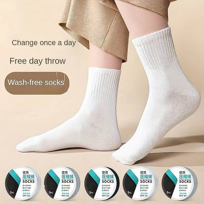 Portable Disposable Socks Outdoor Compression Travel Sock (1 Pair)