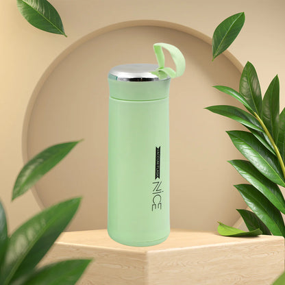 Nice Premium Glass - 400ml Leak Proof Glass Water Bottle – Daily Water Intake for Gym, Travel & Kids (Mix Color)