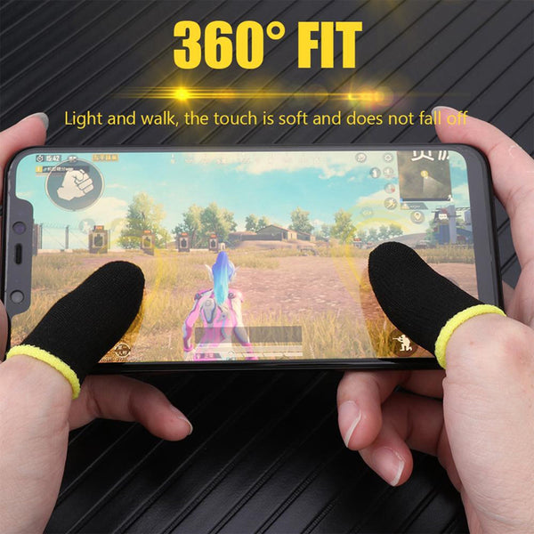 Mobile Gaming Finger Sleeves (1 Pair) | Anti-Sweat, Breathable, Sensitive Touch Thumb Sleeves for PUBG, Free Fire, BGMI & All Mobile Games