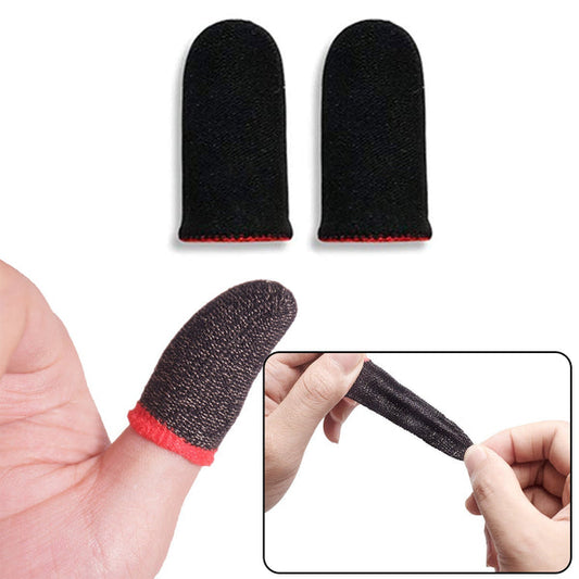 Mobile Gaming Finger Sleeves (1 Pair) | Anti-Sweat, Breathable, Sensitive Touch Thumb Sleeves for PUBG, Free Fire, BGMI & All Mobile Games