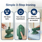 Portable Mini Handheld Steam Iron & Garment Steamer