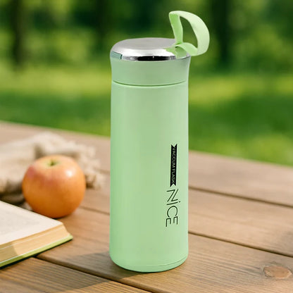 Nice Premium Glass - 400ml Leak Proof Glass Water Bottle – Daily Water Intake for Gym, Travel & Kids (Mix Color)