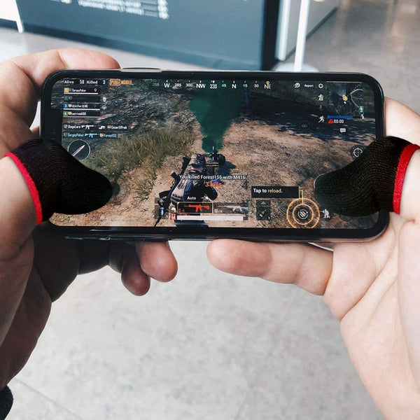 Mobile Gaming Finger Sleeves (1 Pair) | Anti-Sweat, Breathable, Sensitive Touch Thumb Sleeves for PUBG, Free Fire, BGMI & All Mobile Games