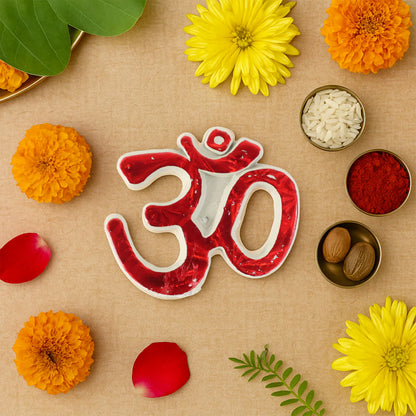 Traditional Decorative “Om” Sticker Set – Spiritual Wall, Door & Pooja Room Decoration | Auspicious Home & Temple Décor (1 Set)