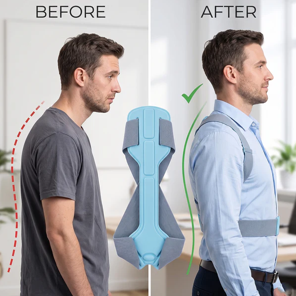 Premium Adjustable Back Posture Corrector Belt for Men & Women