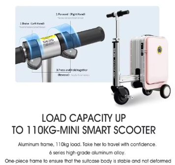 SE3S Smart Rideable Carry-On Suitcase Electric Scooter