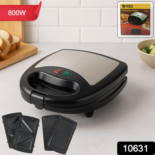 Orbit Sandwich Maker with Interchangeable Plates (800W / 1 Pc) – Non-Stick Grill & Toast Maker
